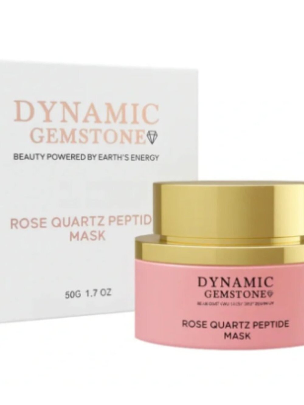 DYNAMIC GEMSTONE ROSE QUARTZ PEPTIDE MASK - 1.7 oz / 50 g - BRAND NEW - SEALED